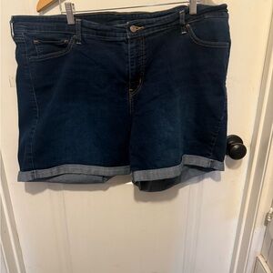 Levi's Blue Jean Shorts with Rolled Cuffs